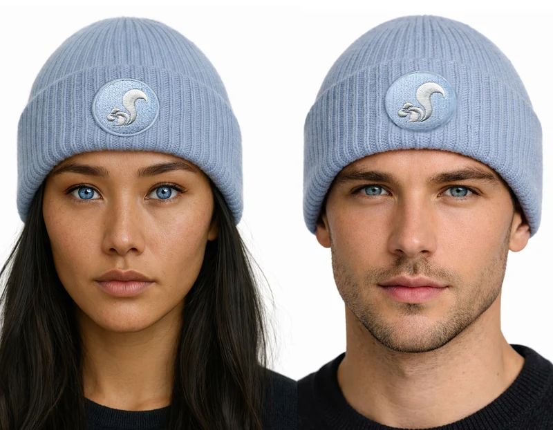 thies Eco Wool Beanie blue fog