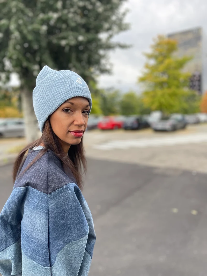 thies Eco Wool Beanie blue fog