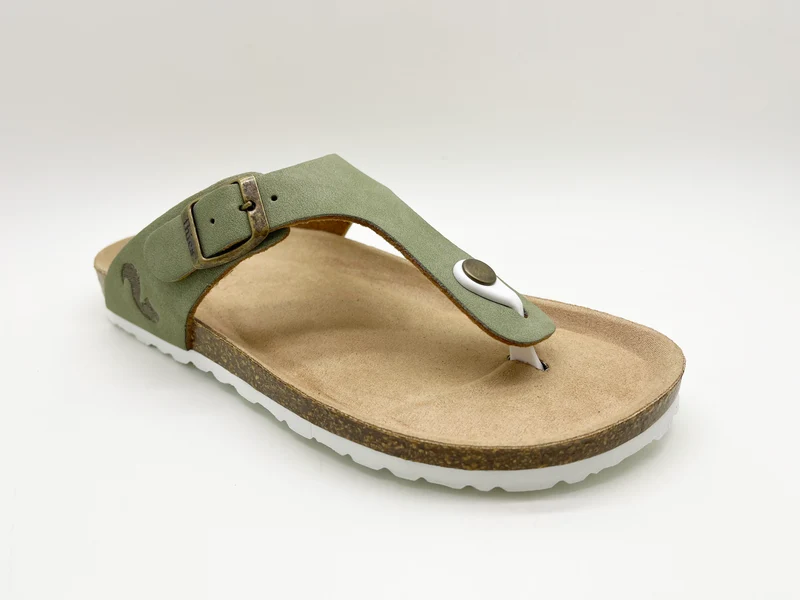 thies 1856 ® Eco Bio Thong Sandal vegan emerald