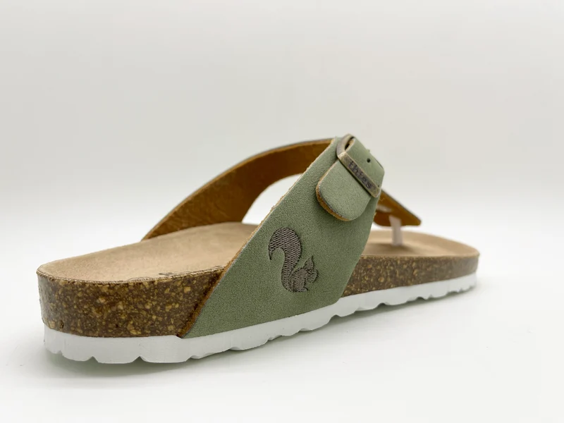 thies 1856 ® Eco Bio Thong Sandal vegan emerald