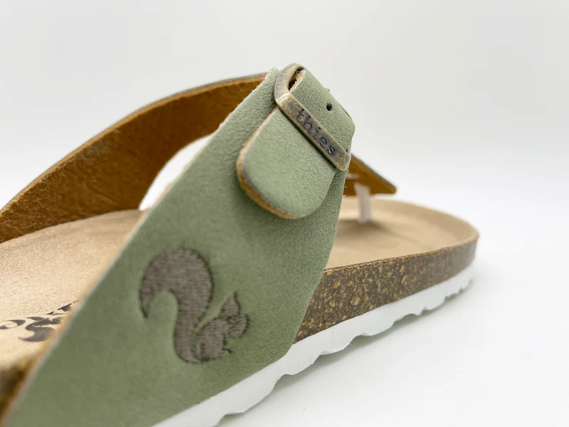 thies 1856 ® Eco Bio Thong Sandal vegan emerald