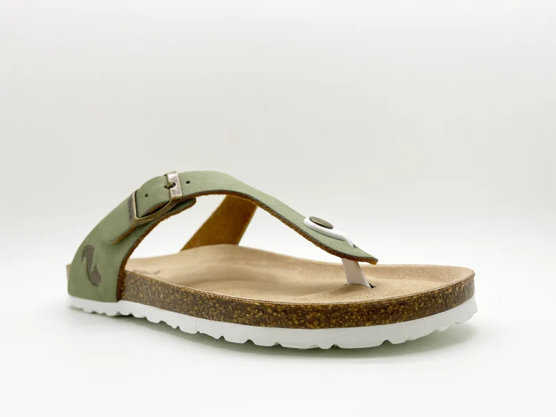 thies 1856 ® Eco Bio Thong Sandal vegan emerald
