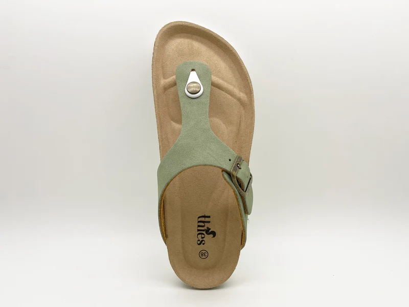thies 1856 ® Eco Bio Thong Sandal vegan emerald