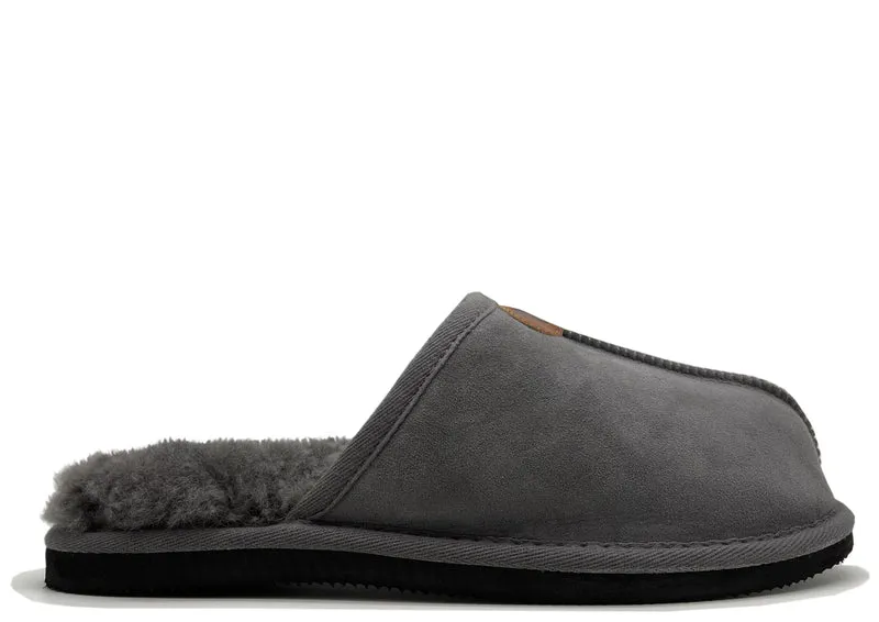 thies 1856 ® Sheepskin Grumpy Dad Slipper dark grey