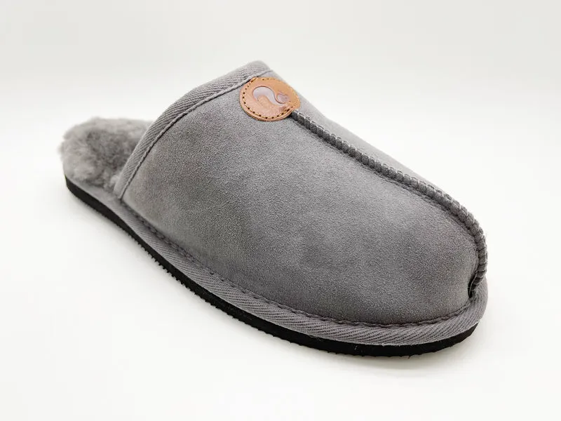 thies 1856 ® Sheepskin Grumpy Dad Slipper dark grey