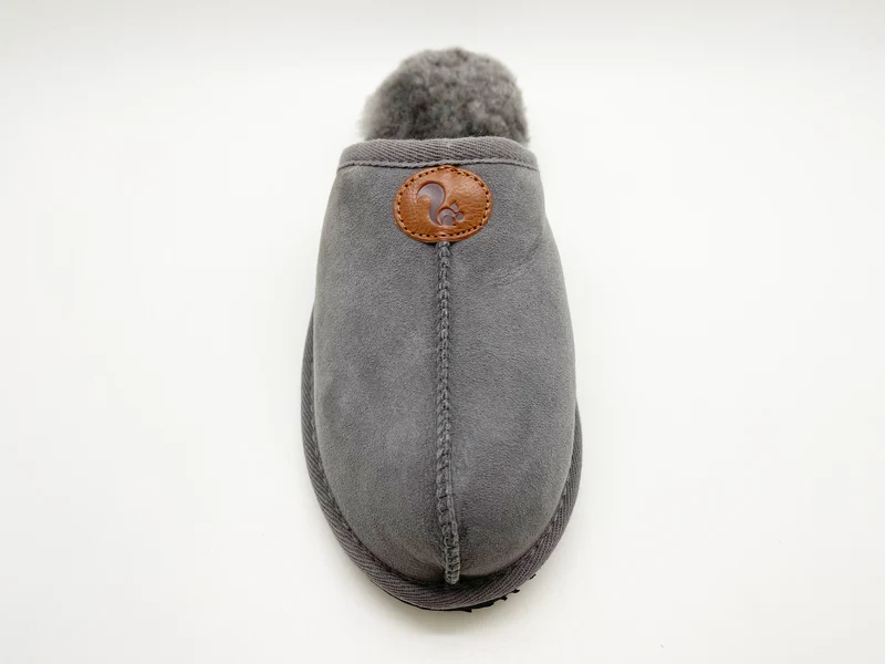 thies 1856 ® Sheepskin Grumpy Dad Slipper dark grey