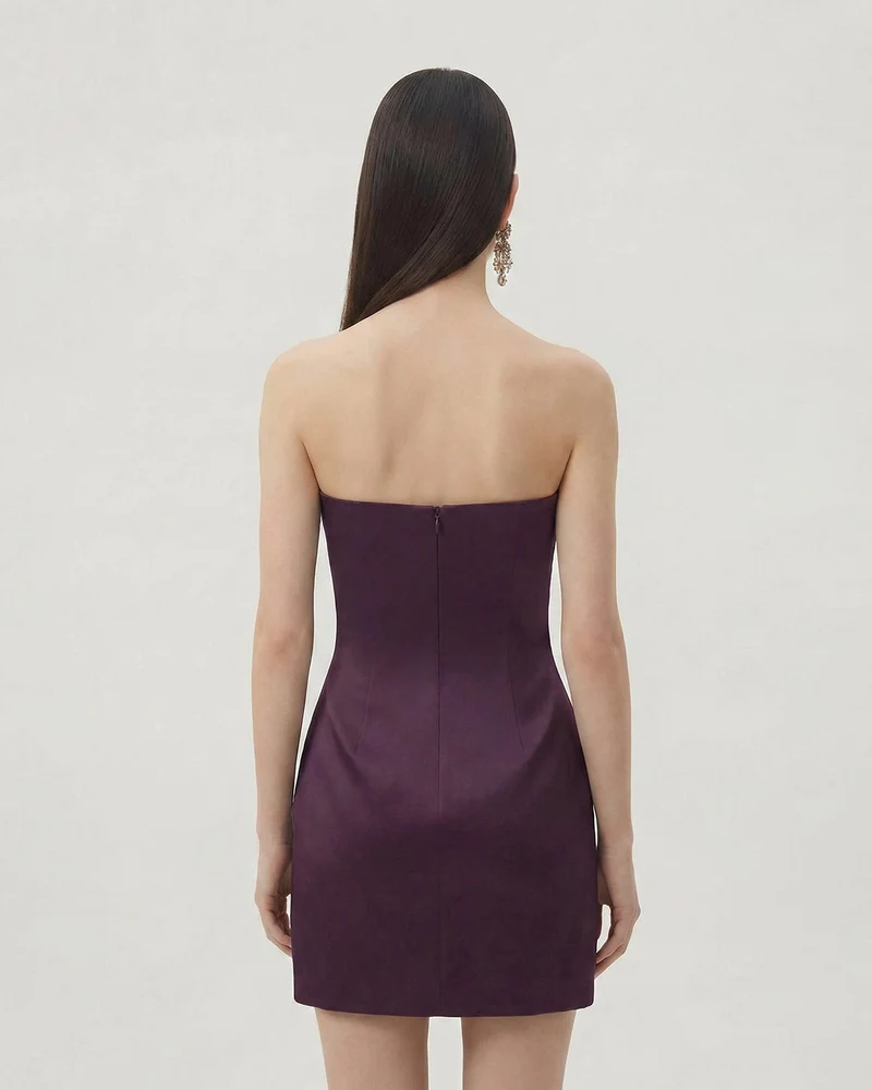 Geblümtes Minikleid - Lila