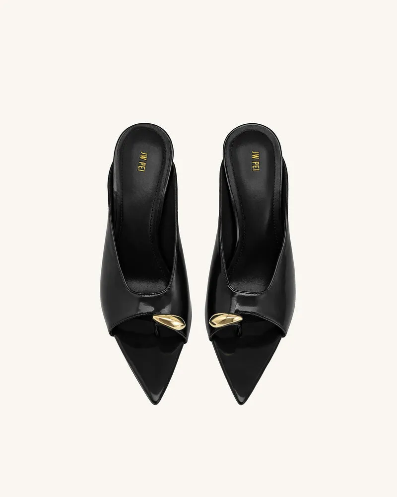 Noemi Spitze Mule-Heels - Schwarz