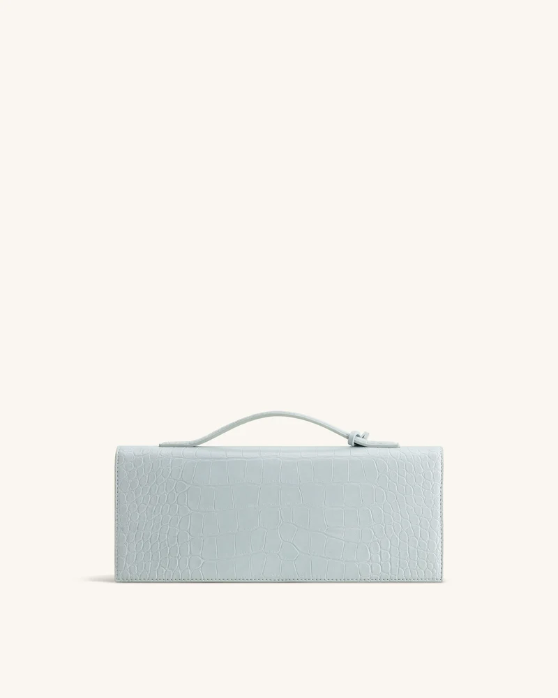 Celeste Umschlag-Henkeltasche - Hellblaues Kroko