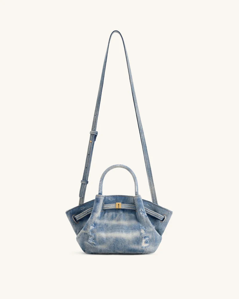 Hana Mini Denim Tote Bag - Blau