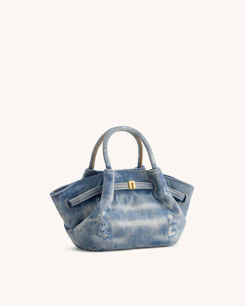 Hana Mini Denim Tote Bag - Blau