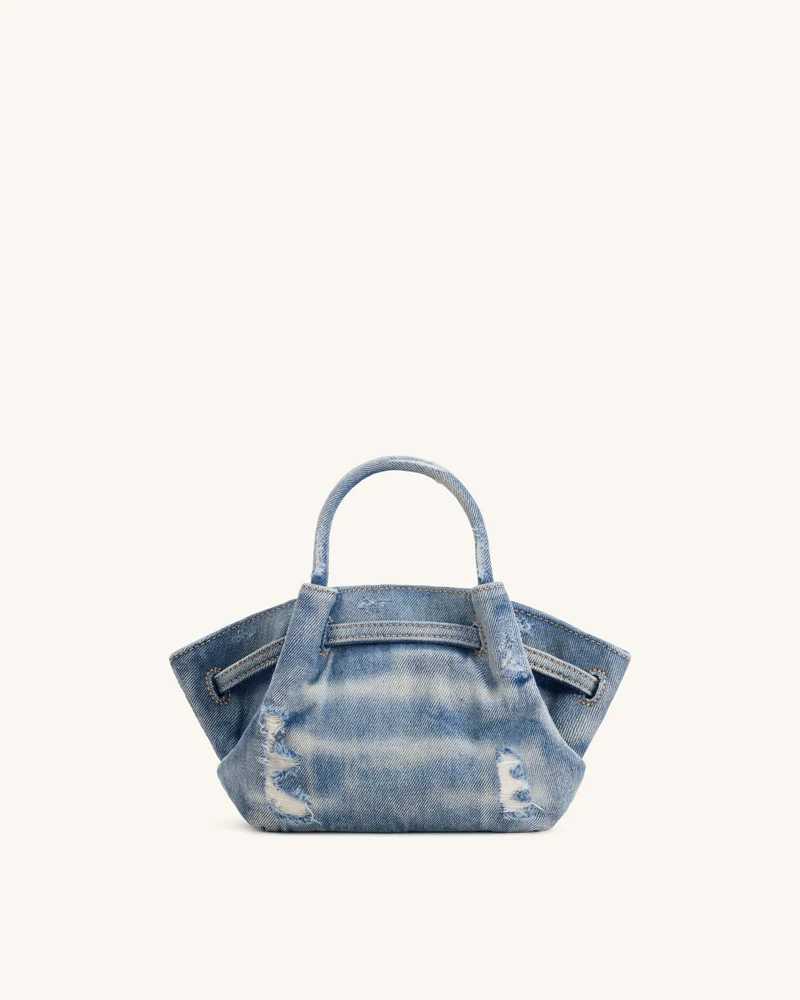 Hana Mini Denim Tote Bag - Blau