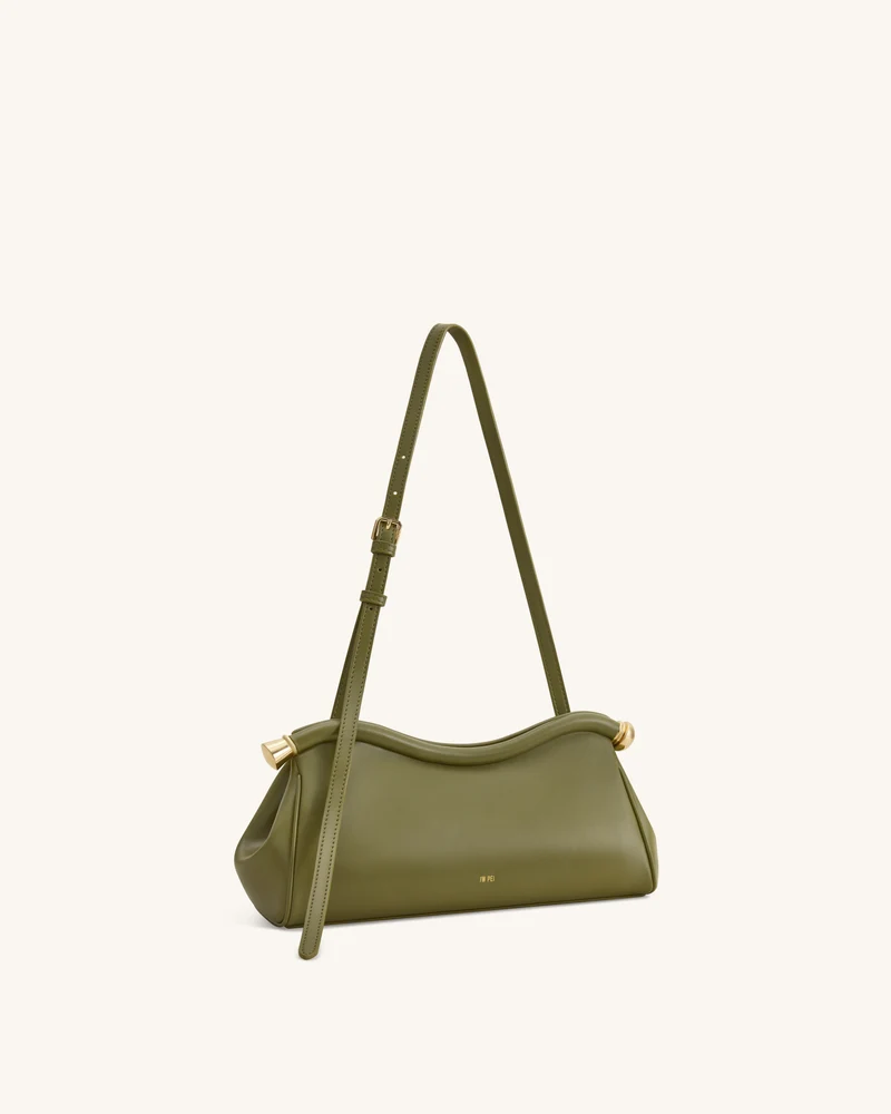 Naomi Geschwungene Schultertasche - Olivgrün