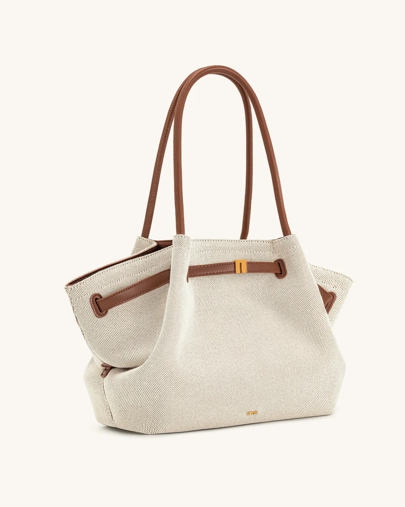 Hana Große Tote Bag - Brauner Canvas