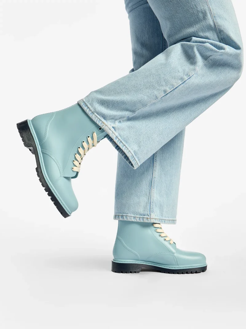 Stahlblaue Regenstiefel für Frauen