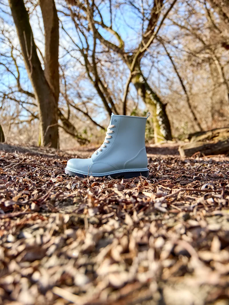 Stahlblaue Regenstiefel für Frauen