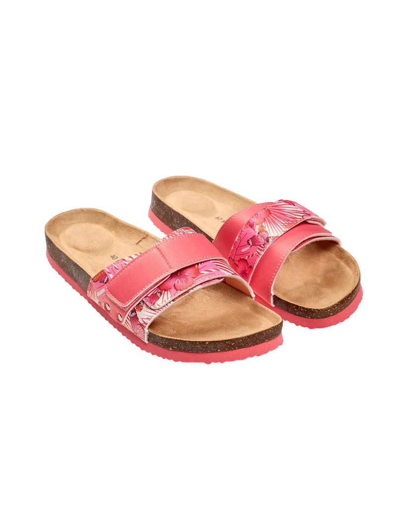 Korkpantoletten für Frauen Hibiskus