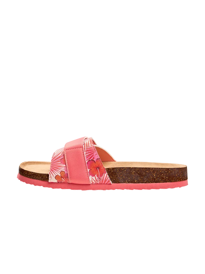 Korkpantoletten für Frauen Hibiskus
