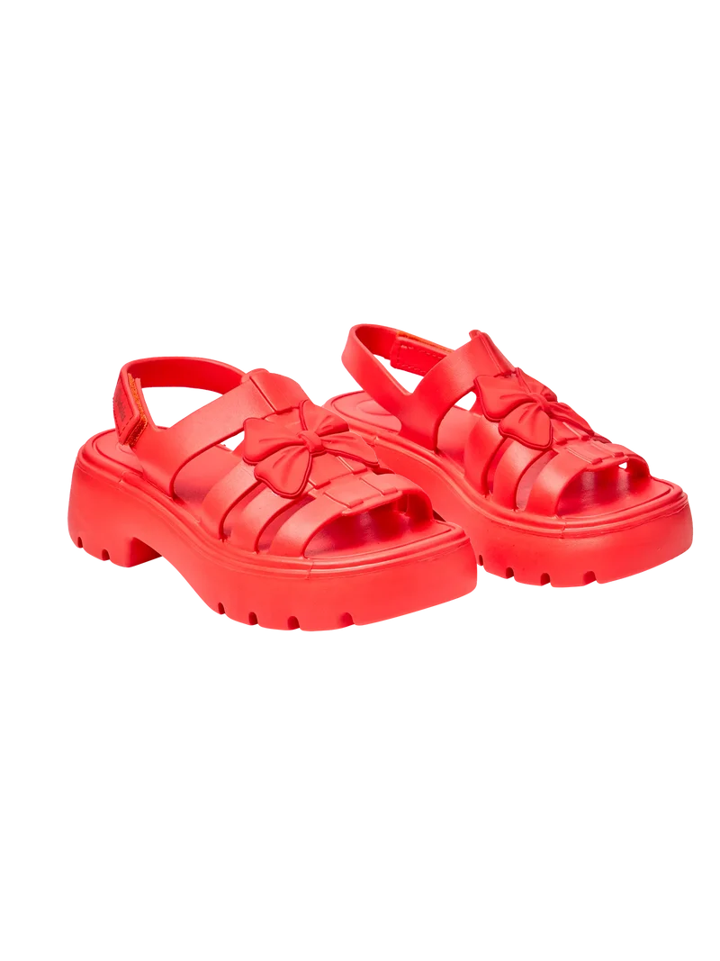 Lebendiges Rot Eva Fisherman Sandalen für Damen