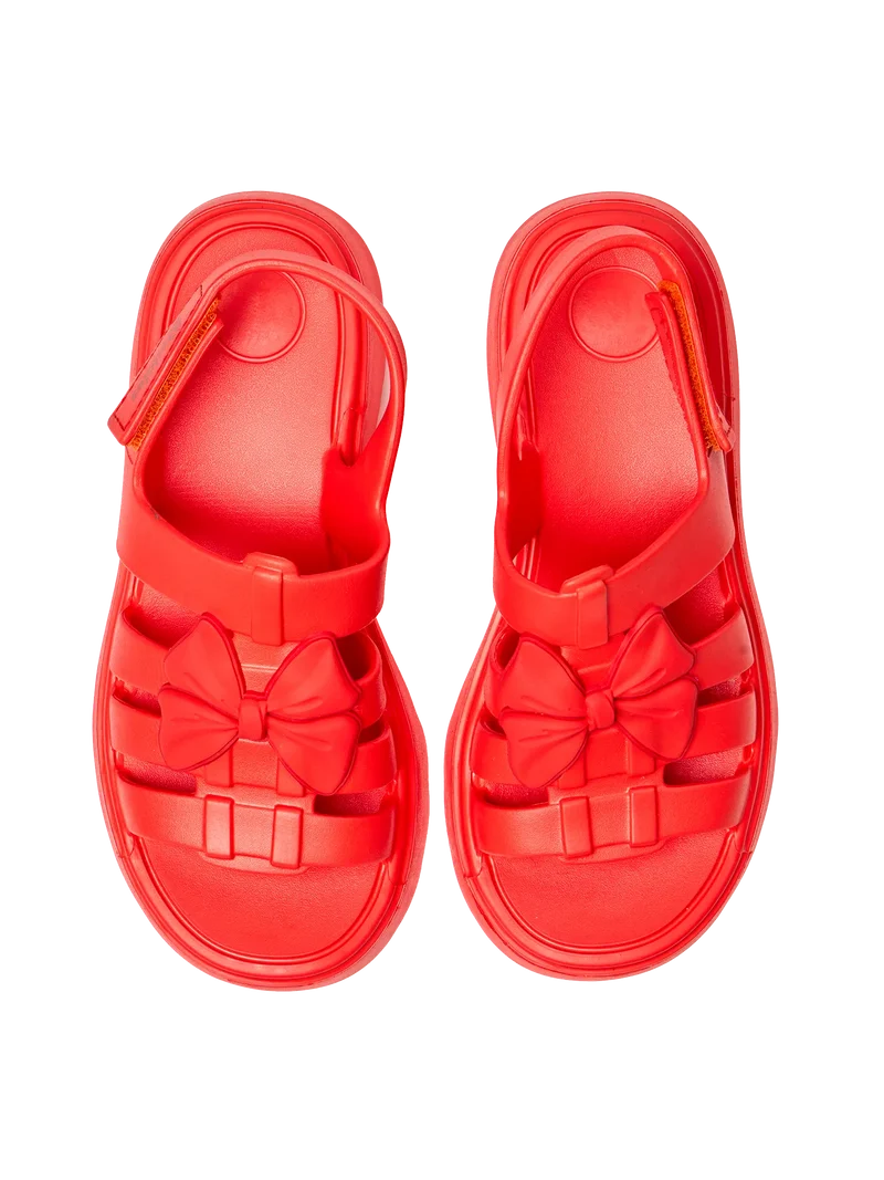 Lebendiges Rot Eva Fisherman Sandalen für Damen