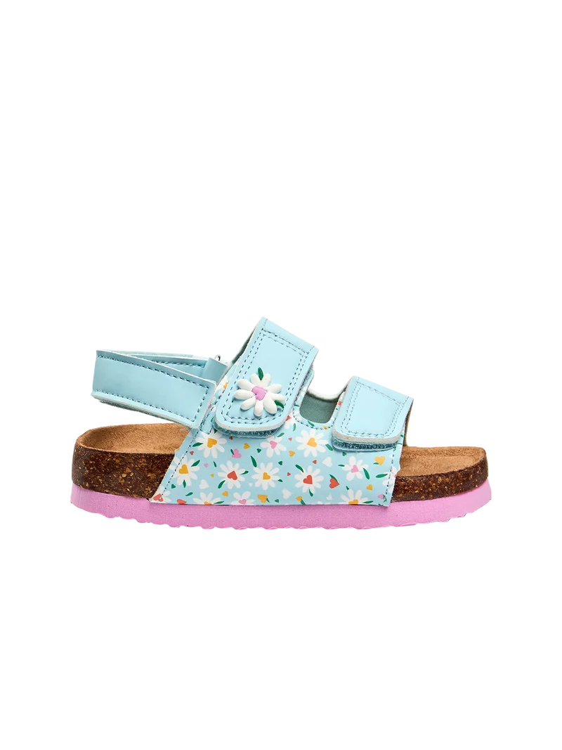 Korksandalen für Kinder Herzen und Gänseblümchen