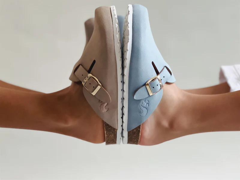 thies 1856 ® Eco Bio Clog vegan sky blue