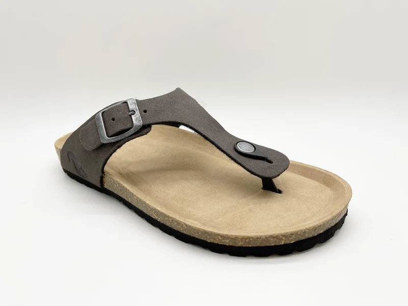 thies 1856 ® Eco Bio Thong Sandal vegan charcoal
