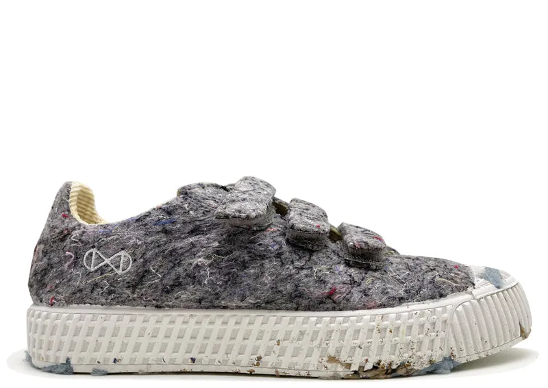 nat-2™ Mover Low Velcro grey vegan, aus recycelten Textilien