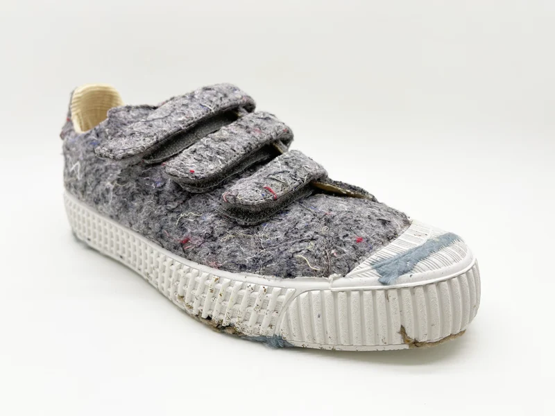 nat-2™ Mover Low Velcro grey vegan, aus recycelten Textilien
