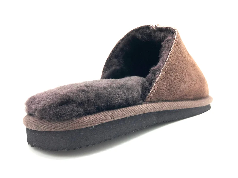 thies 1856 ® Sheepskin Grumpy Dad Slipper dark brown