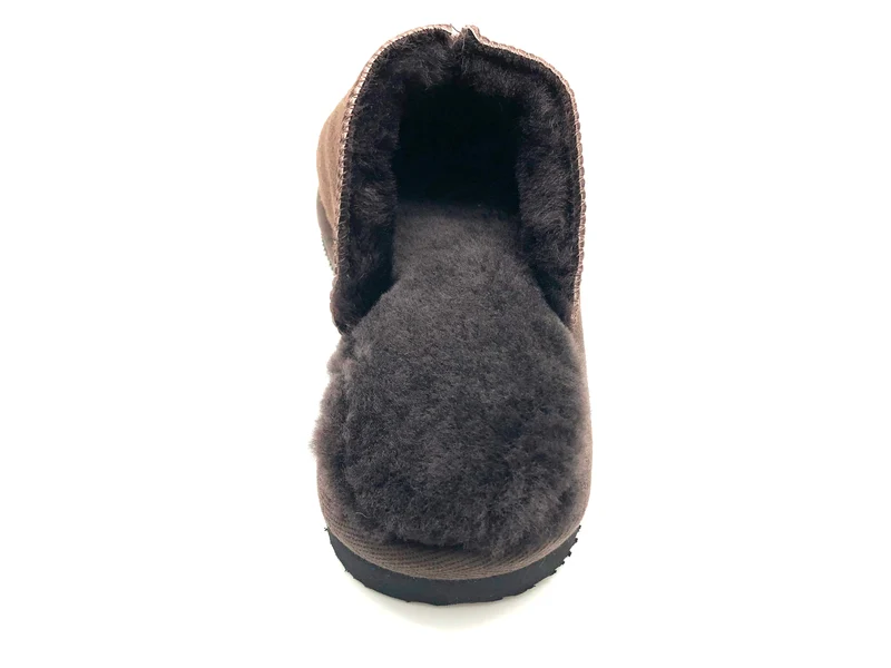 thies 1856 ® Sheepskin Grumpy Dad Slipper dark brown