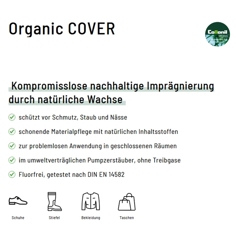 Collonil Organic Cover Spray 200 ml vegan