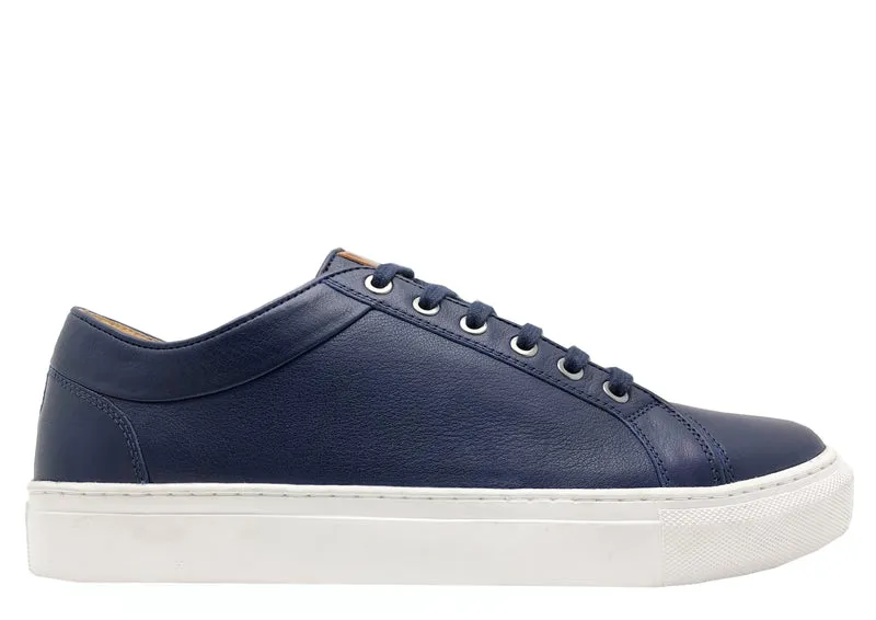 thies ® Olivenleder ® Sneakers navy