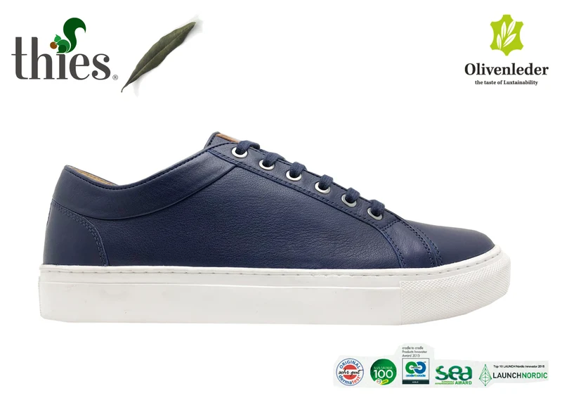 thies ® Olivenleder ® Sneakers navy