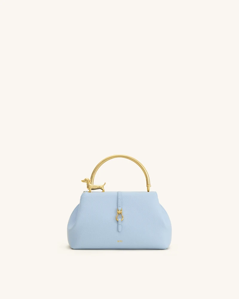 Bruna Dackel-Metallgriff Henkeltasche - Hellblau