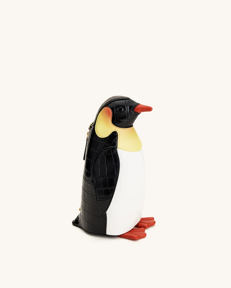 Pia Pinguin-Umhängetasche - Schwarz/Weiß