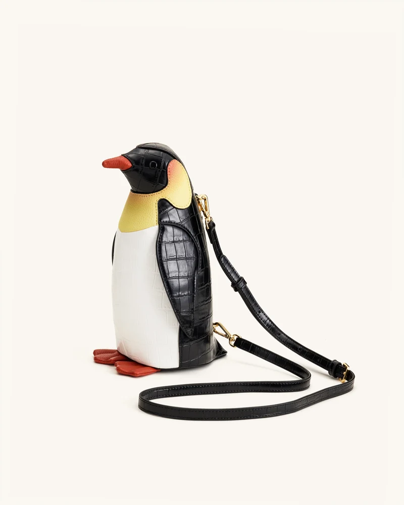 Pia Pinguin-Umhängetasche - Schwarz/Weiß