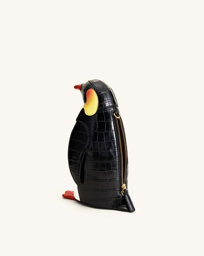 Pia Pinguin-Umhängetasche - Schwarz/Weiß