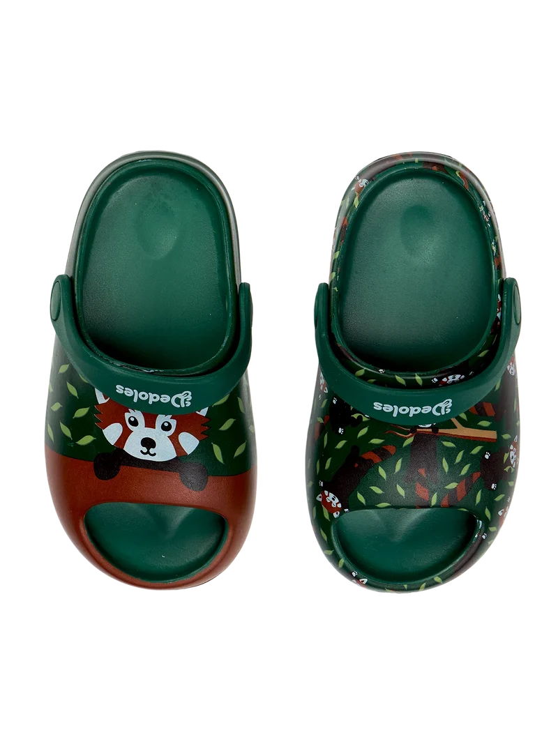 Lustige Baby-Clog-Sandalen mit dicker Sohle Roter Panda