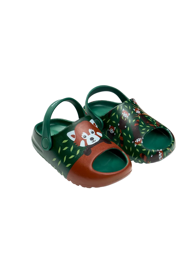 Lustige Baby-Clog-Sandalen mit dicker Sohle Roter Panda
