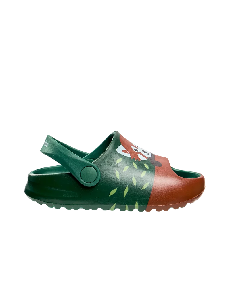 Lustige Baby-Clog-Sandalen mit dicker Sohle Roter Panda