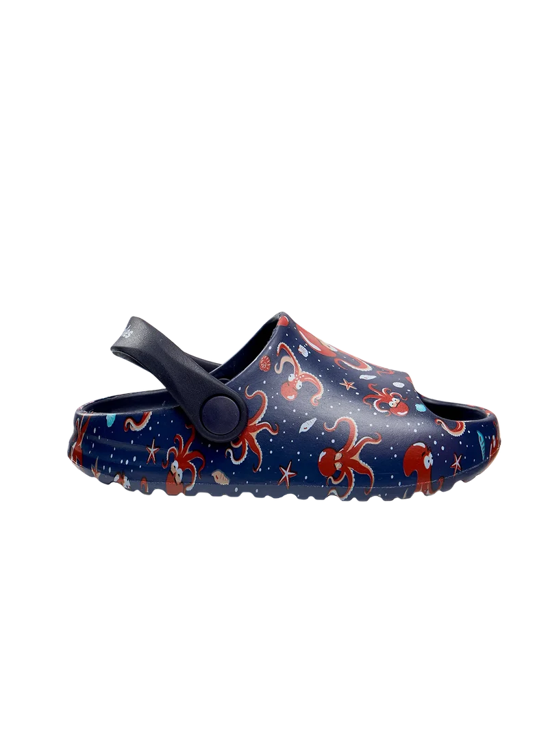 Lustige Baby-Clog-Sandalen mit dicker Sohle Roter Oktopus