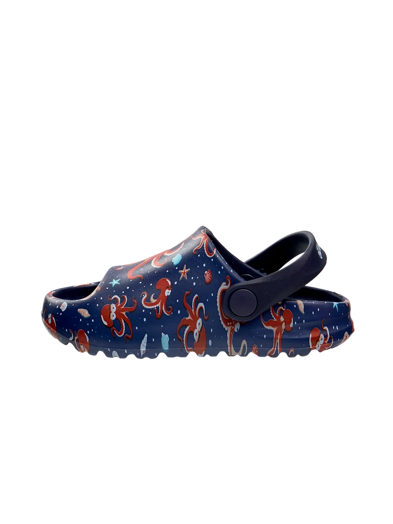 Lustige Baby-Clog-Sandalen mit dicker Sohle Roter Oktopus