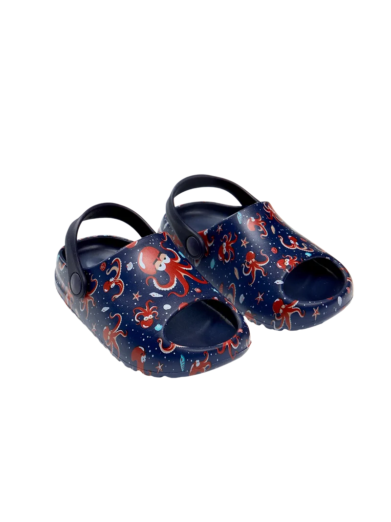 Lustige Baby-Clog-Sandalen mit dicker Sohle Roter Oktopus