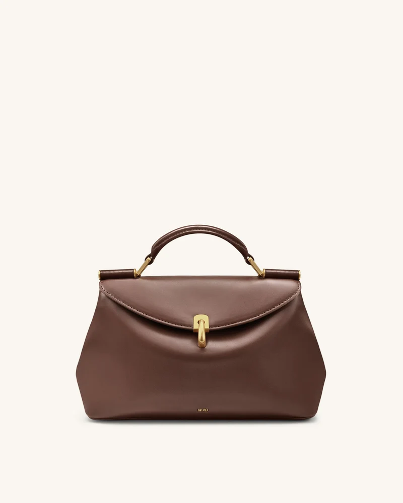 Audrey Überschlagverschluss Henkeltasche - Braun