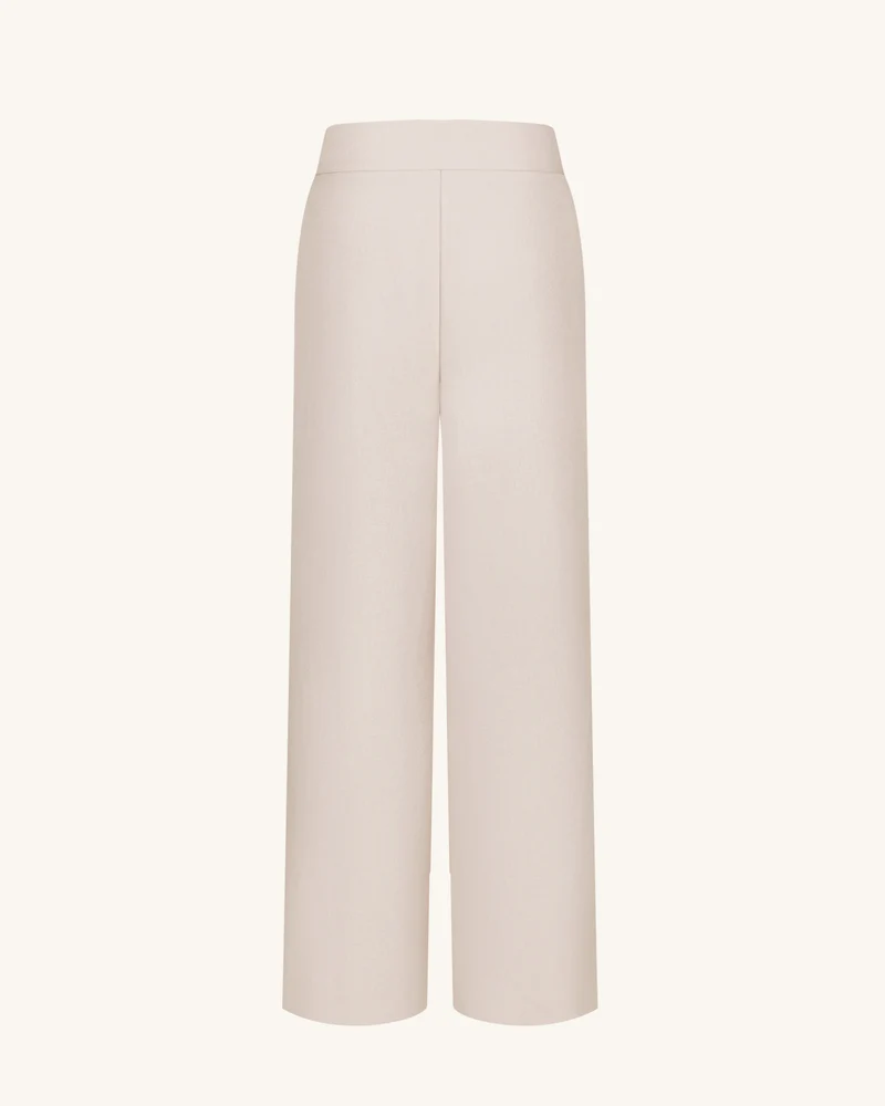 Plissierte Marlenehosen - Beige