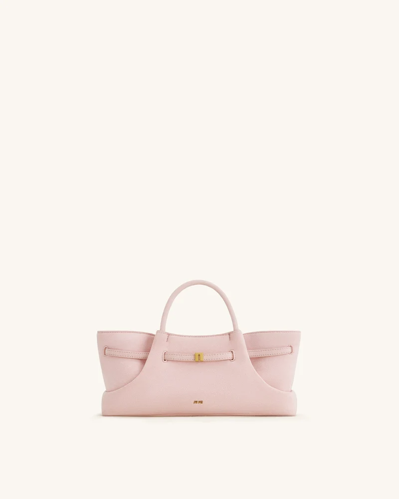 Maeve Tote Bag aus Kunstwildleder mit Dackel-Metallanhänger – Pink