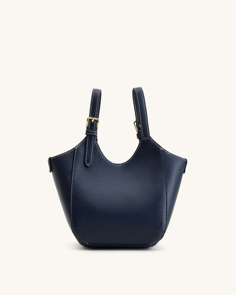 Ines Tote Bag mit Vorhängeschloss – Marineblau