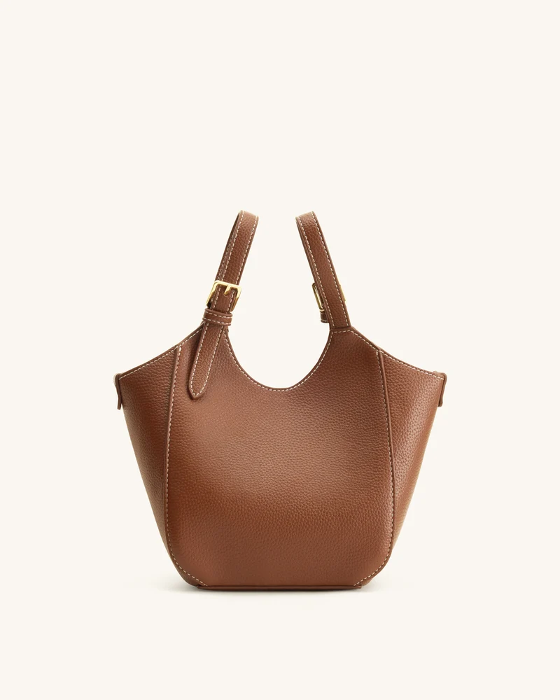 Ines Tote Bag mit Vorhängeschloss – Schokoladenbraun