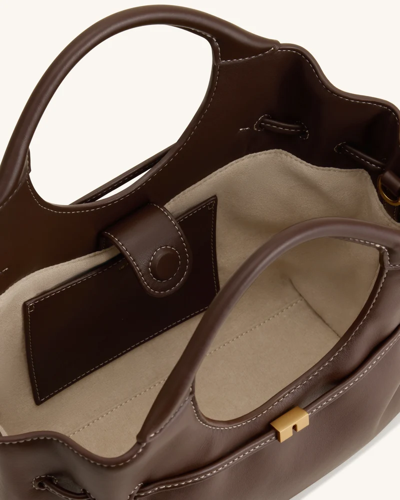 Virelle Tote-Bag mit Kordelzug – Braun